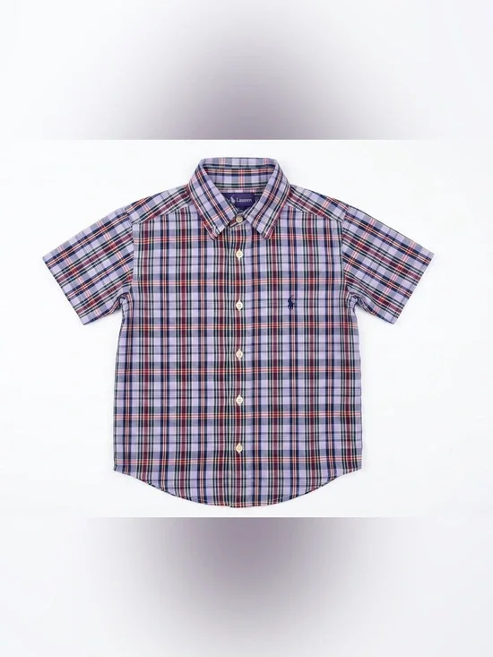 Ralph Lauren Short-Sleeve Plaid Button-Down Size 4T
