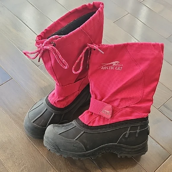 Arctic Cat Girls Pink Winter Snow Boots