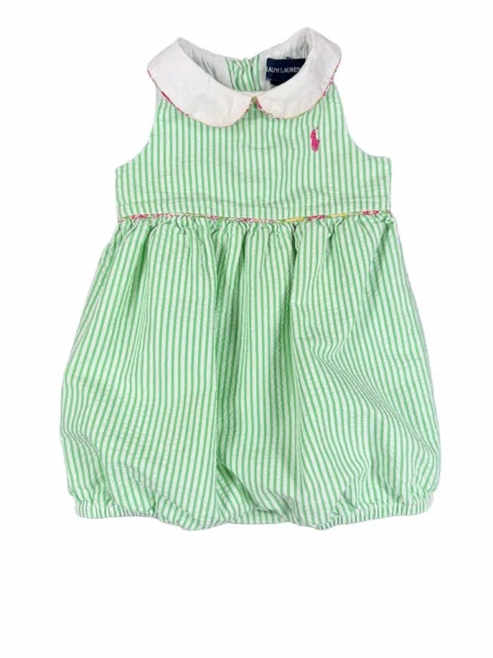 POLO Ralph Lauren Seersucker Striped Bubble Romper - 12M