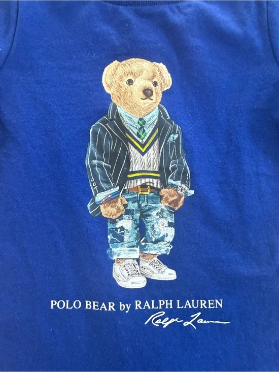 Ralph Lauren Navy Blue Polo Bear Baby One-Piece Bodysuit NWT