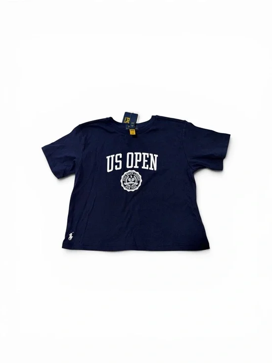 Polo Ralph Lauren Boys US Open Graphic Tee Navy Tennis Shirt  Medium 8-10 NWT