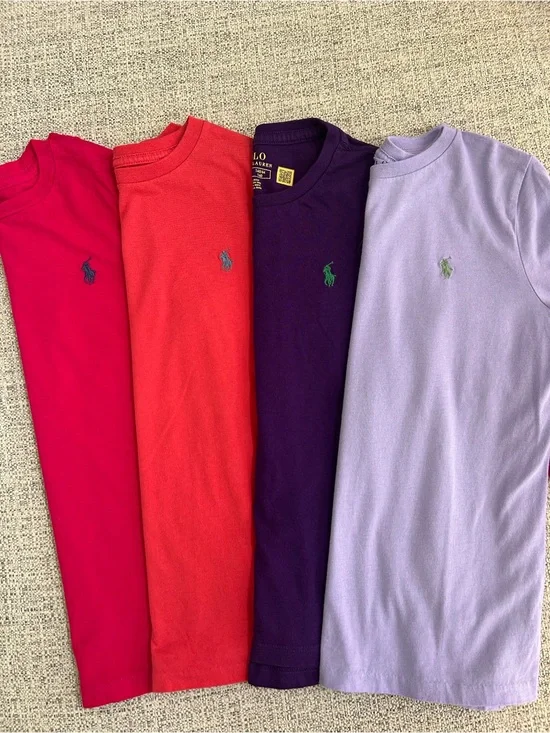 Polo Ralph Lauren Girls Crewneck LS Tees - size M (8-10) - 4 colors