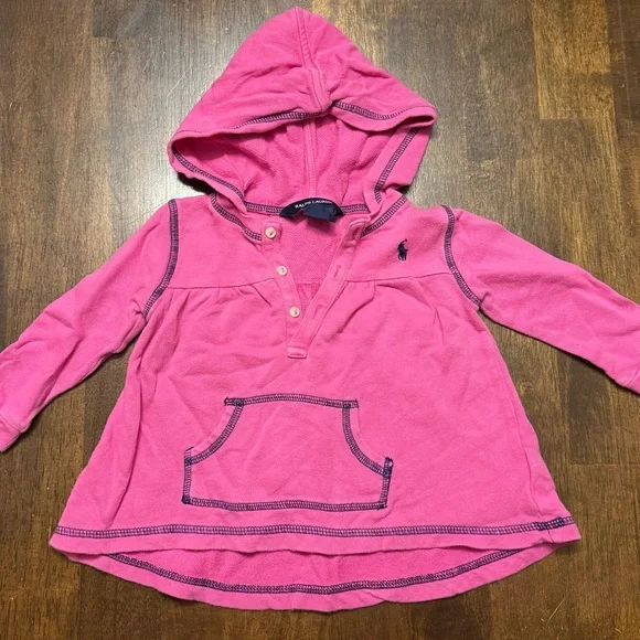 3 for $12 Ralph Lauren Pink Baby Girl 9 Month Hoodie
