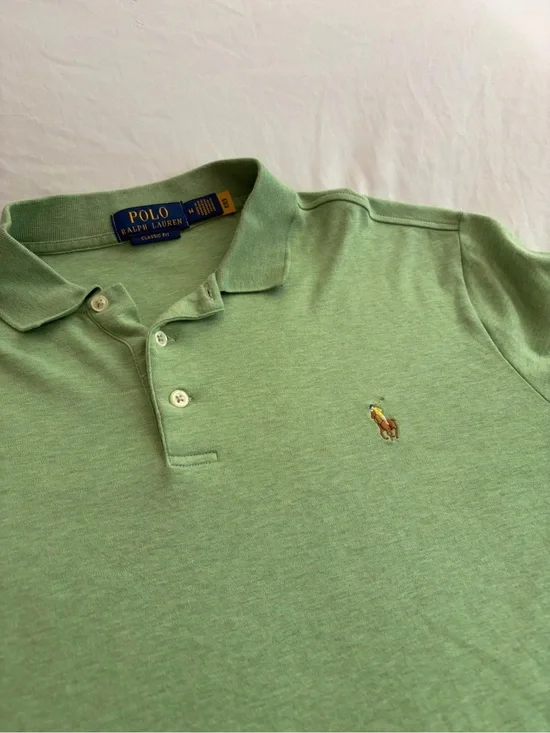 Ralph Lauren Boys Light Green Polo with Embroidered Pony