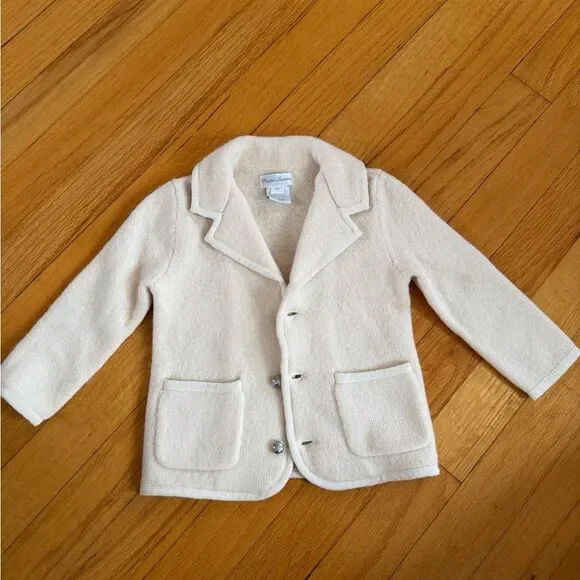 Ralph Lauren Ivory Cream Wool Cardigan Kids Jacket 12m