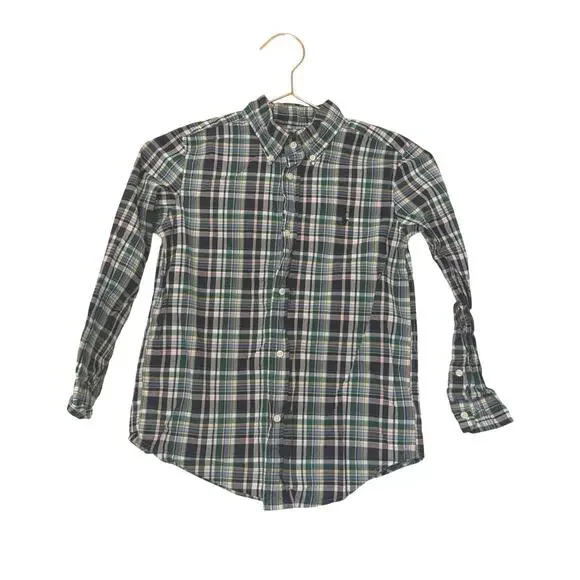 Ralph Lauren Green and Blue Plaid Shirt