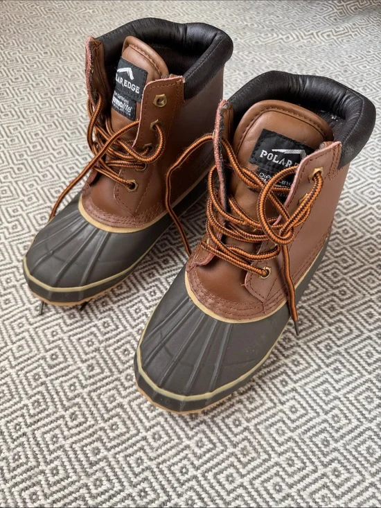 Kids Brown Waterproof Rain & Snow Boots