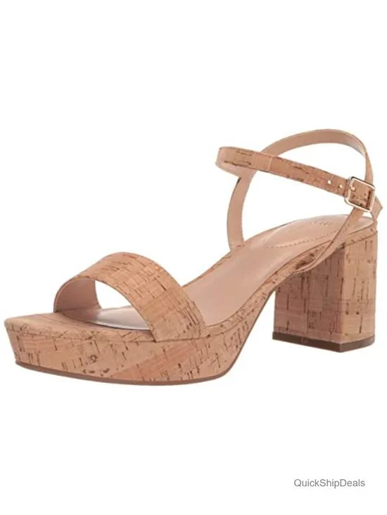 Platform Sandals - Block Heel, Adjustable Ankle Strap