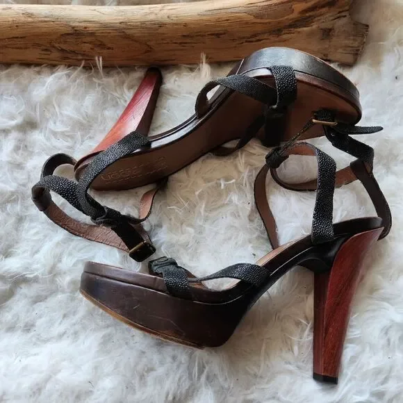Ugg collection platform heels wood bottom