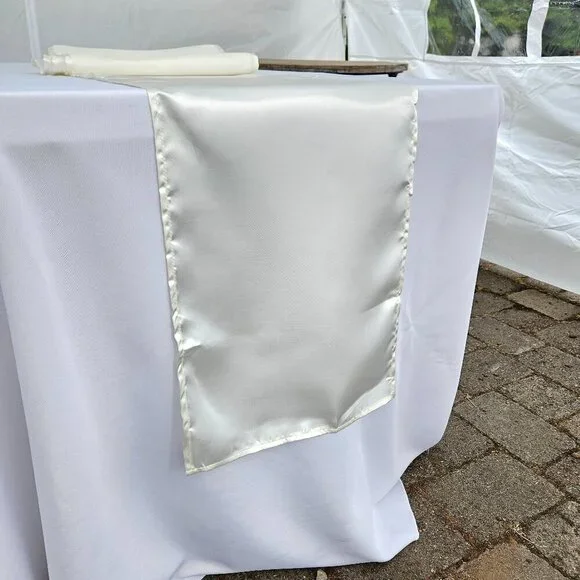 Satin Table Runners 20 Ivory  14