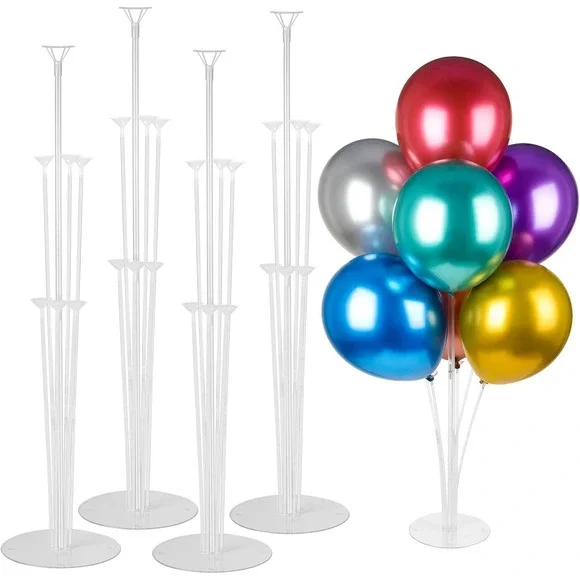 4 Pack Clear Balloon Stand Kit Table Centerpiece for Party Decor