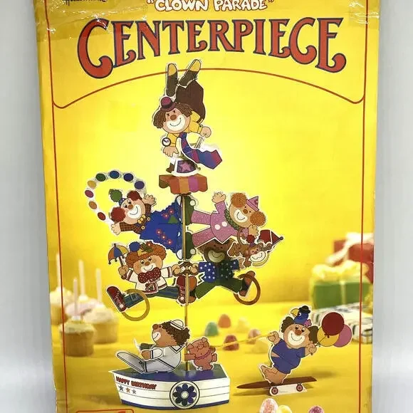 Clown Parade Birthday Party Centerpiece‎ Decoration Hallmark Vintage 1979 Circus