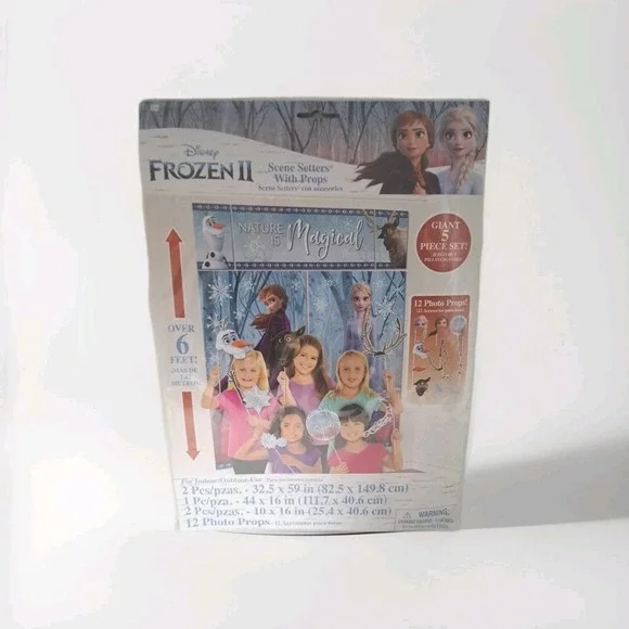 Disney Frozen 2 Scene Setters Photo Backdrop‎ with Props