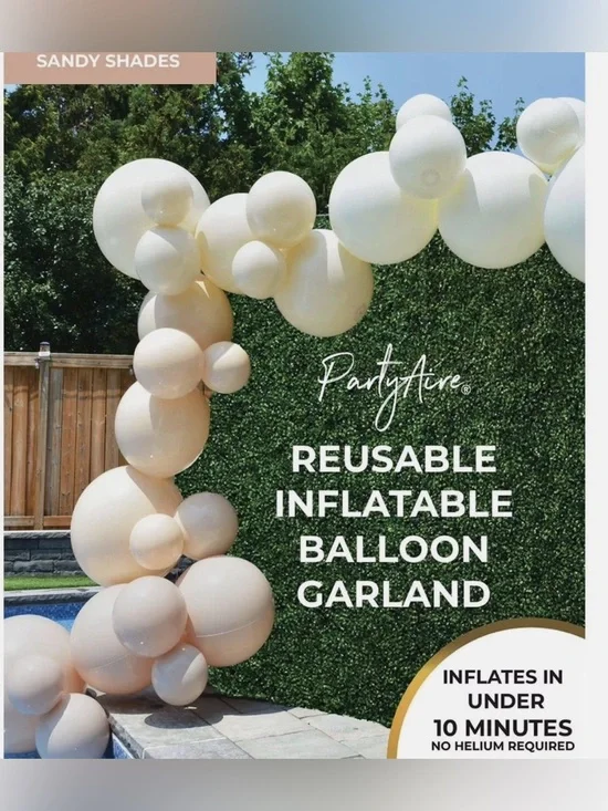 NWT PartyAire 18' Reusable Balloons Reusable Balloon Arch, 28 pc. Sandy Shades