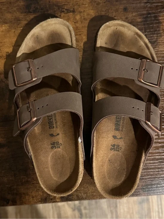 Birkenstock Kids Brown Two-Buckle Sandals