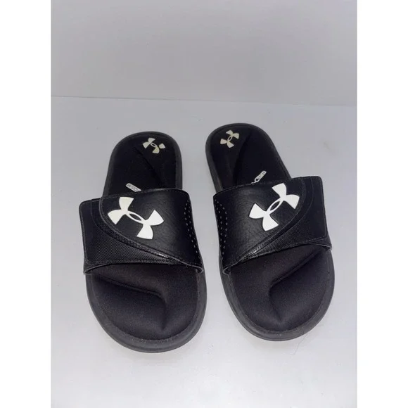 Under Armour Slides Sandals Youth Kids Black UA B Ignite VI SL  Size 5Y EUC