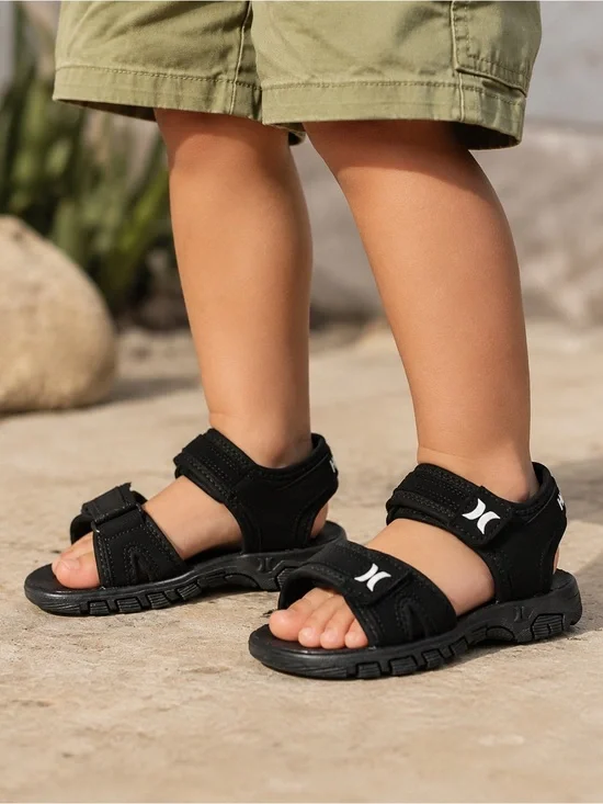 Hurley Kids Toddler size 6 Black Open-Toe Velcro Sandals