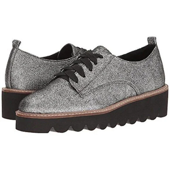 NWOB Shellys London Jack Metallic Lace Up Platform Creeper