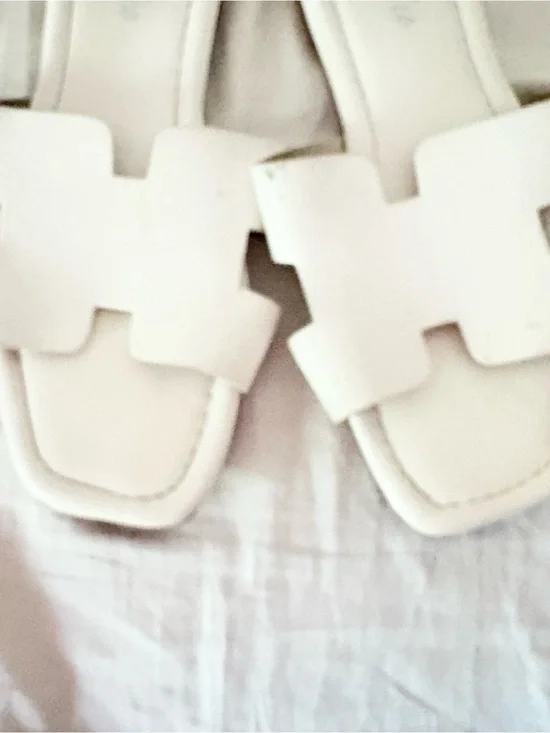 H White Slide Sandals - Classic Easy-On Design