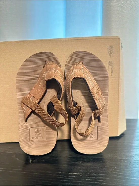 Children's Tan Adjustable Strap Sandals