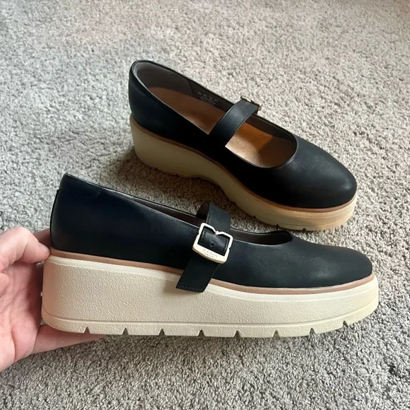 Dr Scholls Nice Max MJ Women’s Size 9 Vegan Leather Mary Jane Platforms Dr.