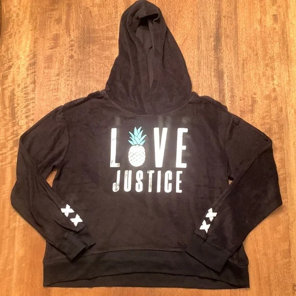 Justice Terrycloth hoodie sweatshirt
