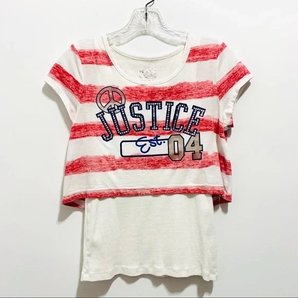 Justice Girl’s  Striped Tee Shirt