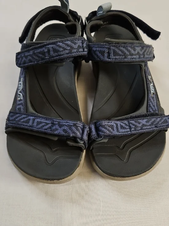 Teva Unisex Child 3 Strap Sandal, Blue/gray, Size 2