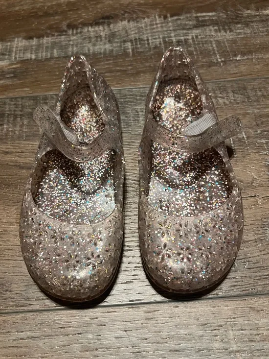 Old Navy Girls' Glitter Jelly Mary Janes in Rose-Glitter