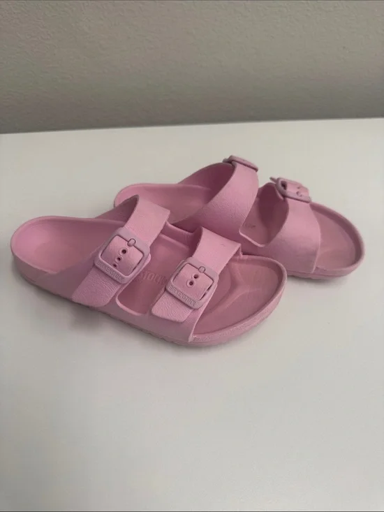 Birkenstock Kids Pink Two-Buckle EVA Slide Sandals Girls Size 1
