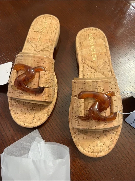 AEROSOLES Big Charm Cork Sandal