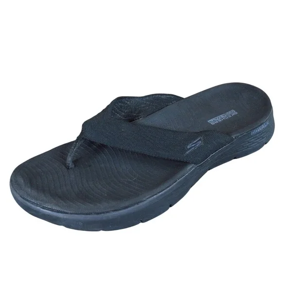 Skechers GO WALK Flex - Splendor Women Sandal Size 9 Casual Walking Black Fabric
