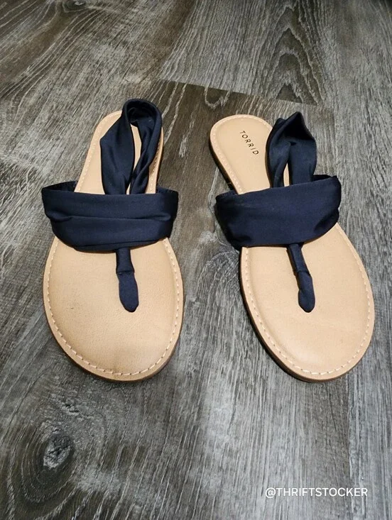 Torrid Fabric T Strap Sandals