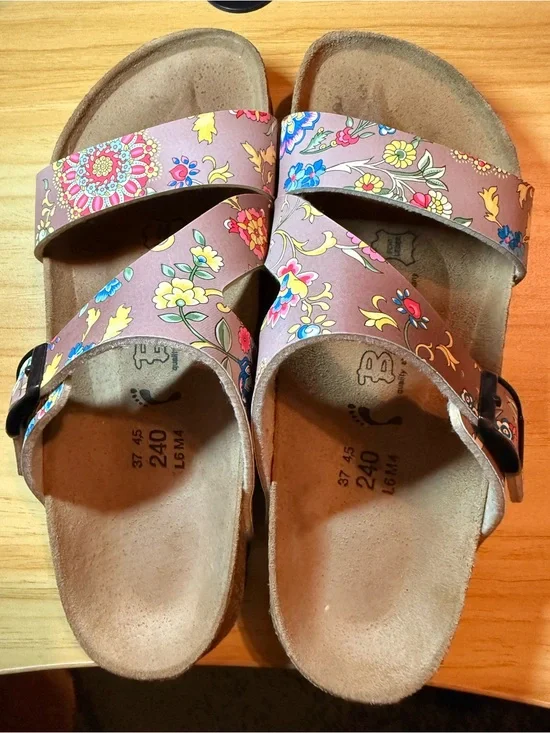 Birkenstock Suede Tan Footbed Slip-On