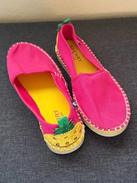 Kids' Pink Pineapple Slip On Shoes, Size 13M