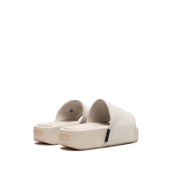 Y3 YOHJI YAMAMOTO Ecru Leather Platform Slides‎ Sandals Womens Size 11