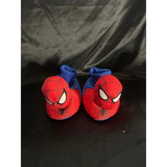 Marvel‎ Spiderman Toddler Plush Slippers Red Blue 3D Character Size S 7/8
