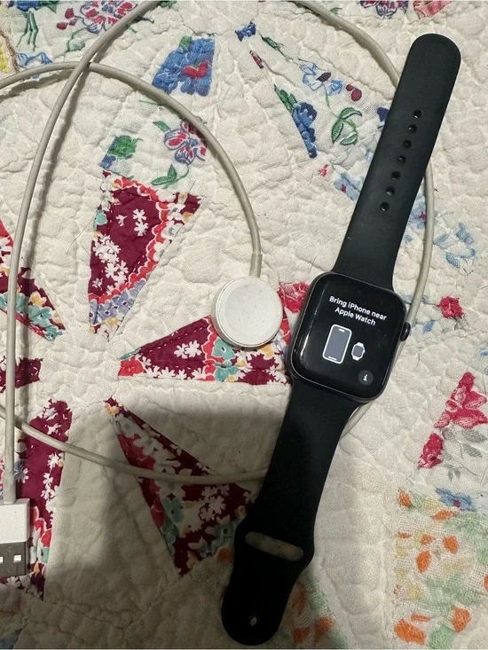 Apple Watch with Black Sport Band and Black Case