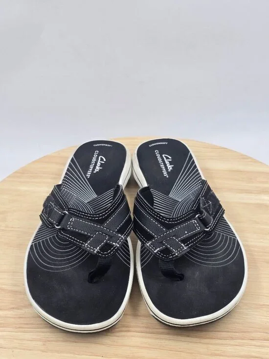 Clarks Womens Breeze Sea By Cloudsteppers Slip On Thong Sandal Sz 8M
