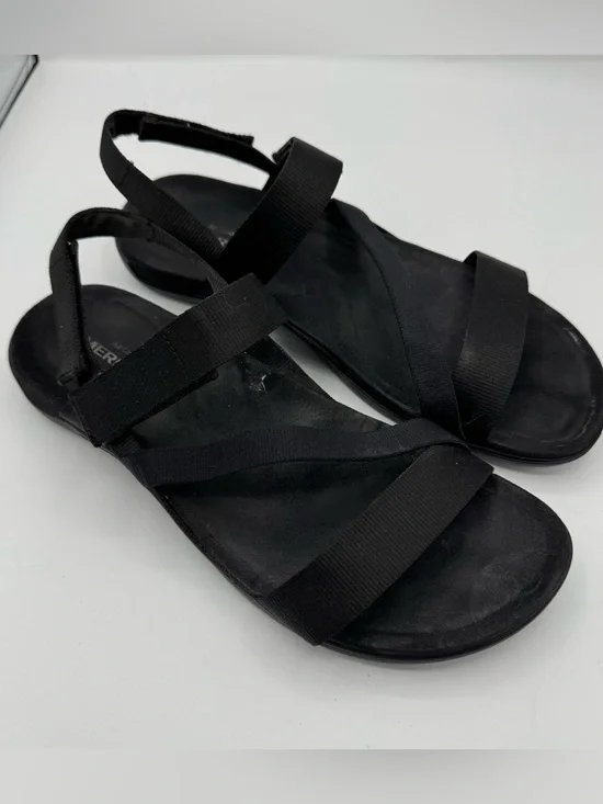 Merrell District 3 Strappy Sport Sandals Black Shoes Outdoor Women's Size 9