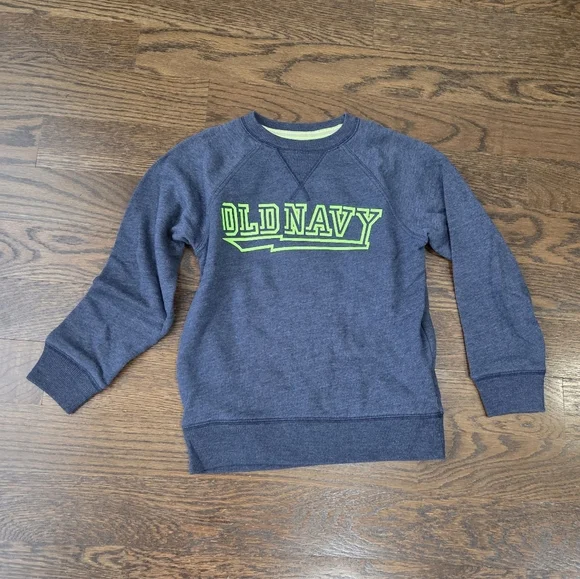 Old Navy Kids Navy Sweatshirt with Neon Accents Sz.S