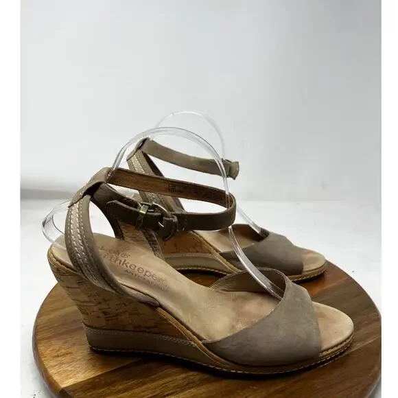 Timberland‎ Sandals  EARTHKEEPERS Maeslin Tan Leather Cork Wedge Sandals Size 10