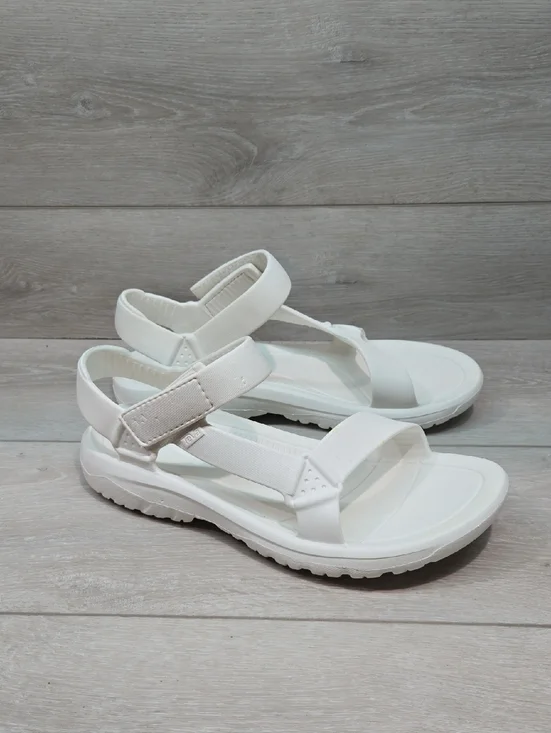 Teva White Women's Sport Sandals with Adjustable Straps Rubber Sz 11