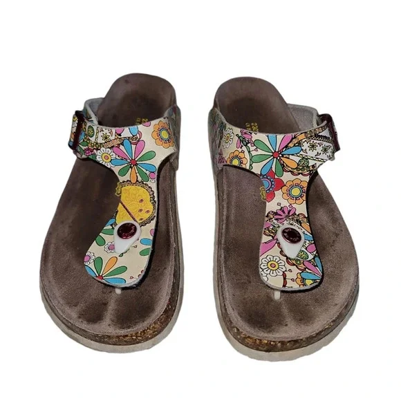 Hotwind Women's Floral Cork Sandal Size‎ 36