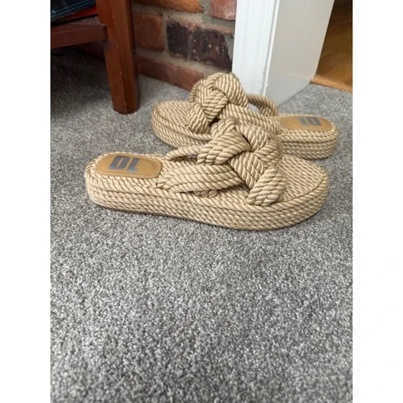 Dirty‎ Laundry CALLA NATURAL ROPE SLIDE SANDALS