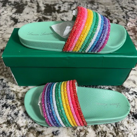 Lauren Lorraine‎ Glittery Multicolor Sandals