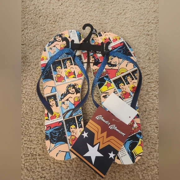 Womens‎ Flip Flops Size XL 11-12 Wonder Woman NWT Dc Comics