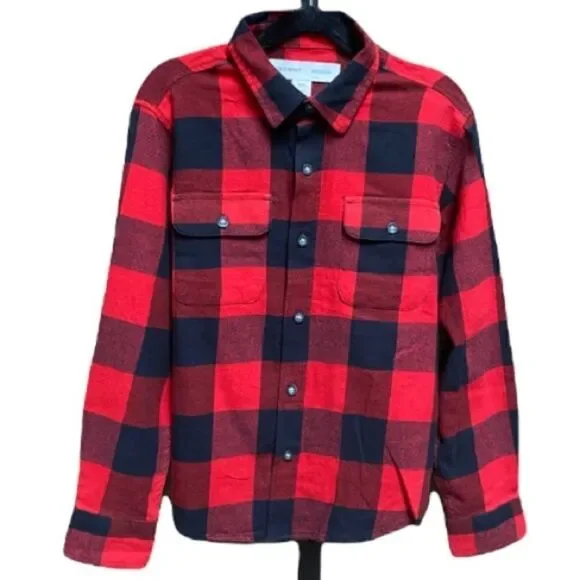 Old Navy Red & Black Plaid Button Down