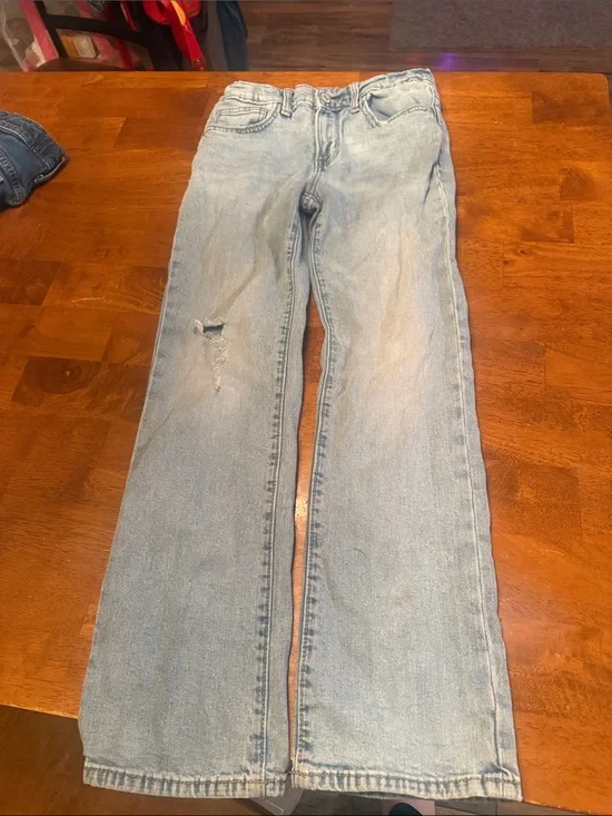 Light Blue boys boot cut jeans.