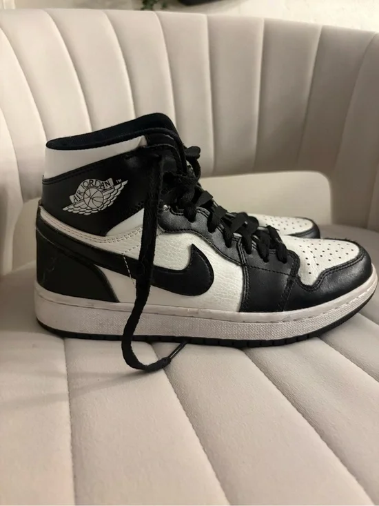 Jordan Black and White High-Top Sneaker